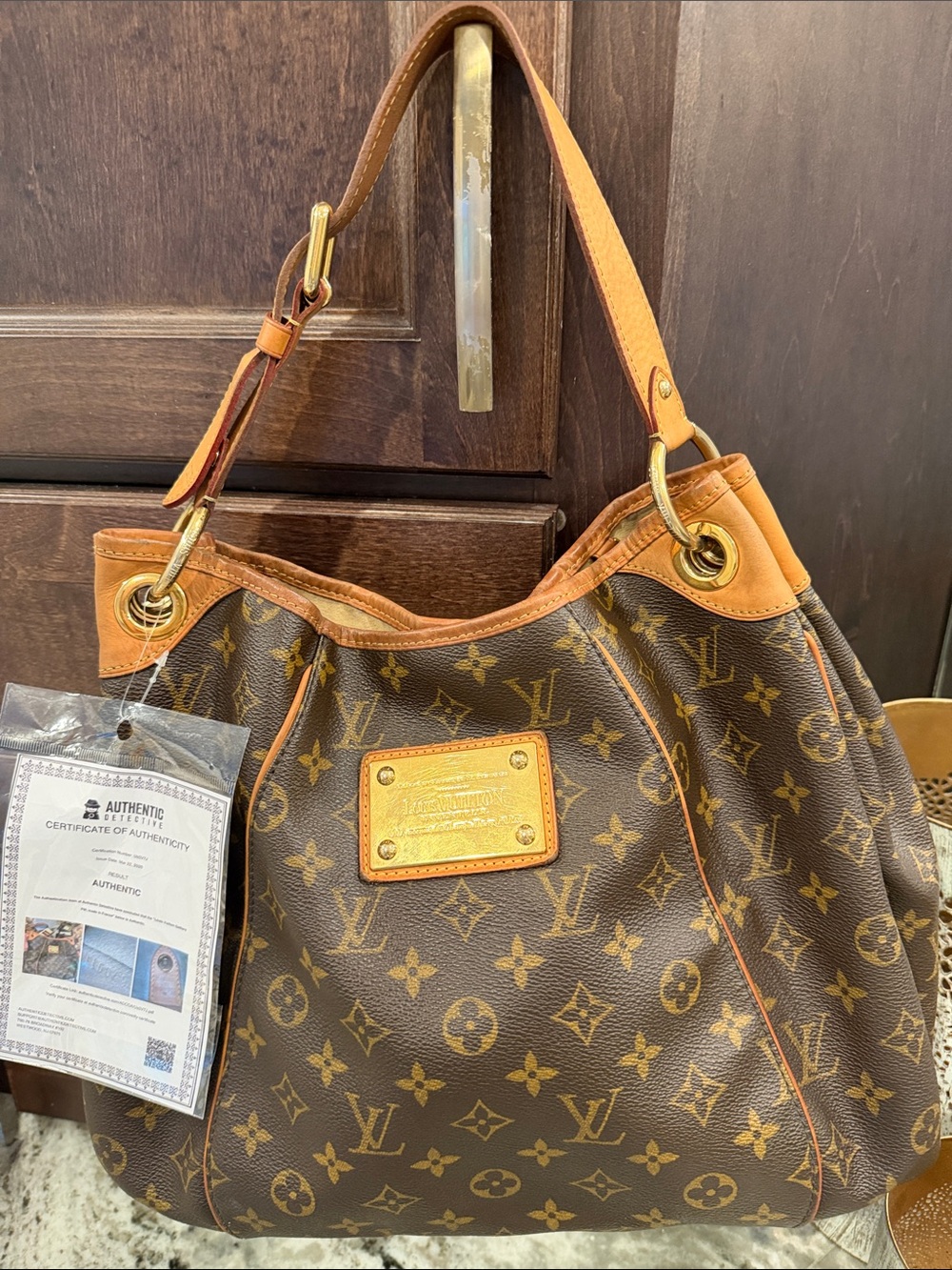 Louis Vuitton Monogram Brown and Tan Canvas Shoulder Bag